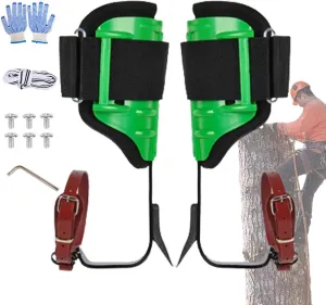 1 Set Tree Climbing Spikes Set - Tree Climbing Spikes | Tree Climbing Spurs with Capacity Up to 100 Kg 220 Lbs, Height Adjustability of 40.5-48cm, Tree Feeding Spikes for Activities, 15.94-18.9 in