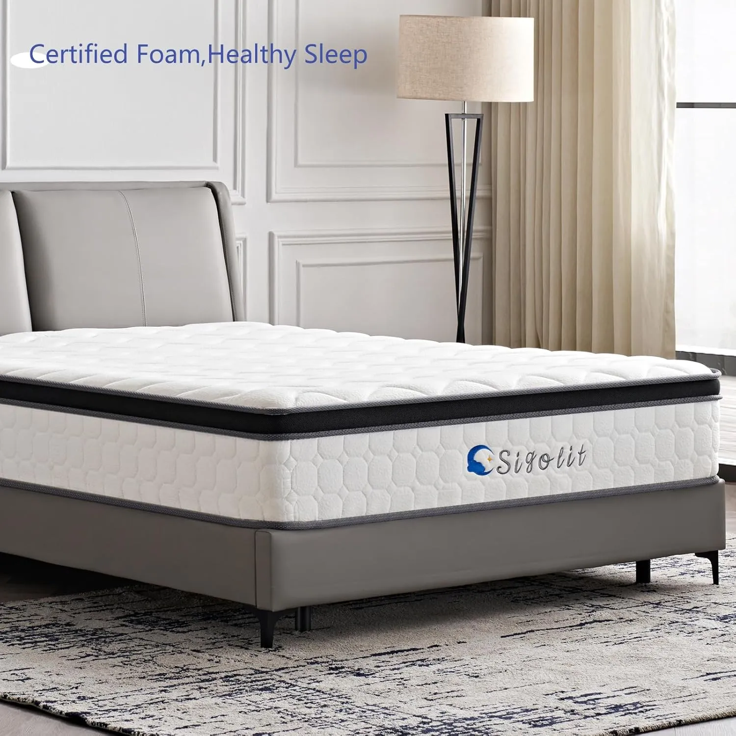 10 Inch Queen Size Hybrid Mattress - Medium Firm, Memory Foam & Pocket Springs, Motion Isolation, Edge Support, Pressure Relief, Ships Compressed