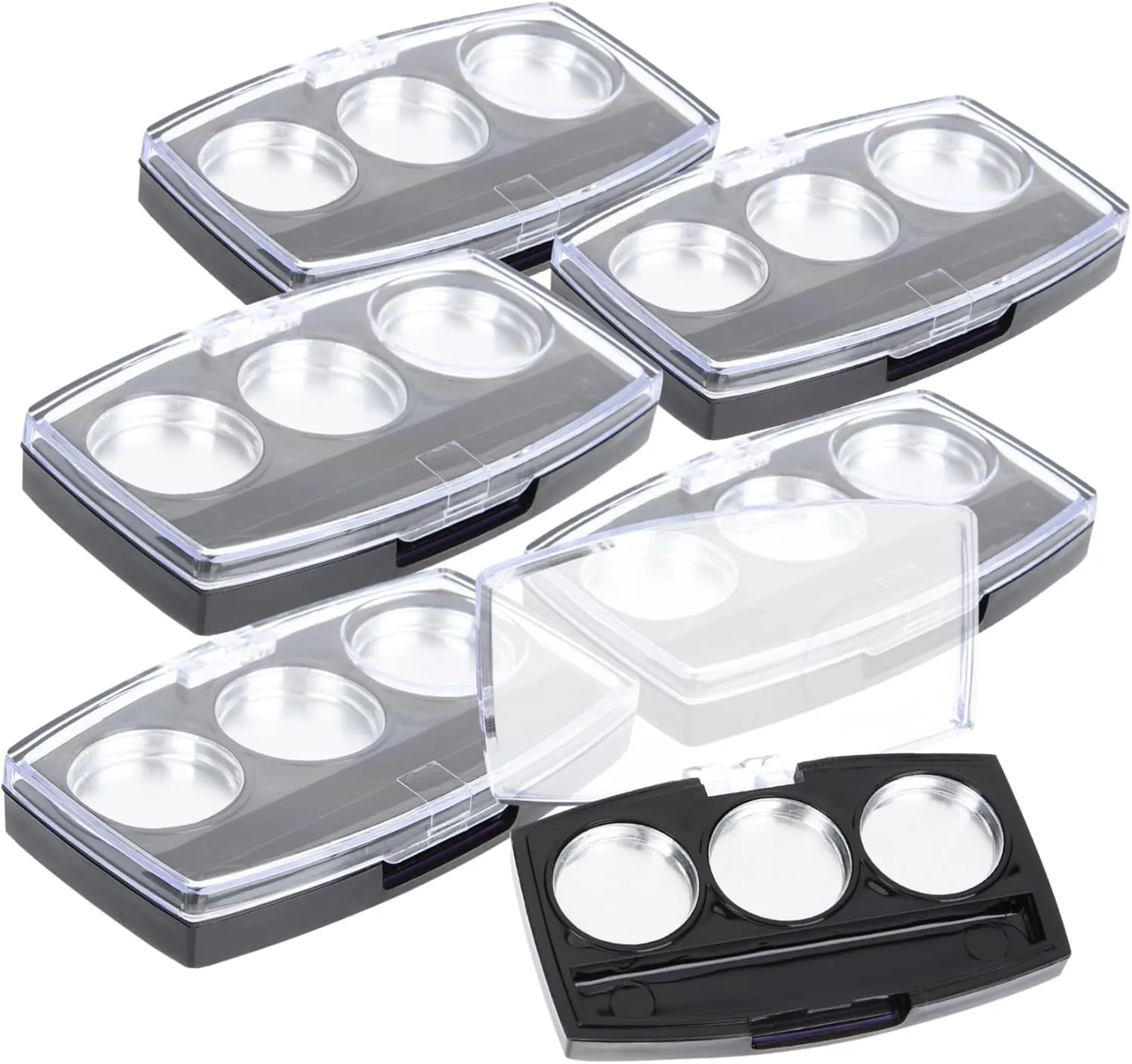 10pcs Box Eyeshadow Tray Puff and Container Hard Makeup Case Makeup Highlighter Pantry Organizers and Storage Eyeshadow Palette Drawer Divider Mini Kit Balm Plastic