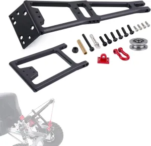1/10 RC Crane Arm,Rescue Tow Truck Crane Arm Wrecker Kit,RC Truck and Tow Build Kit Updates for 1/10 RC Crawler SCX10 TRX4 Capra LCG Chassis Tools(Black)