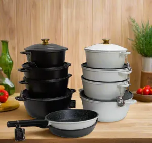 11pcs UccLife Cookware Non-Stick Pots