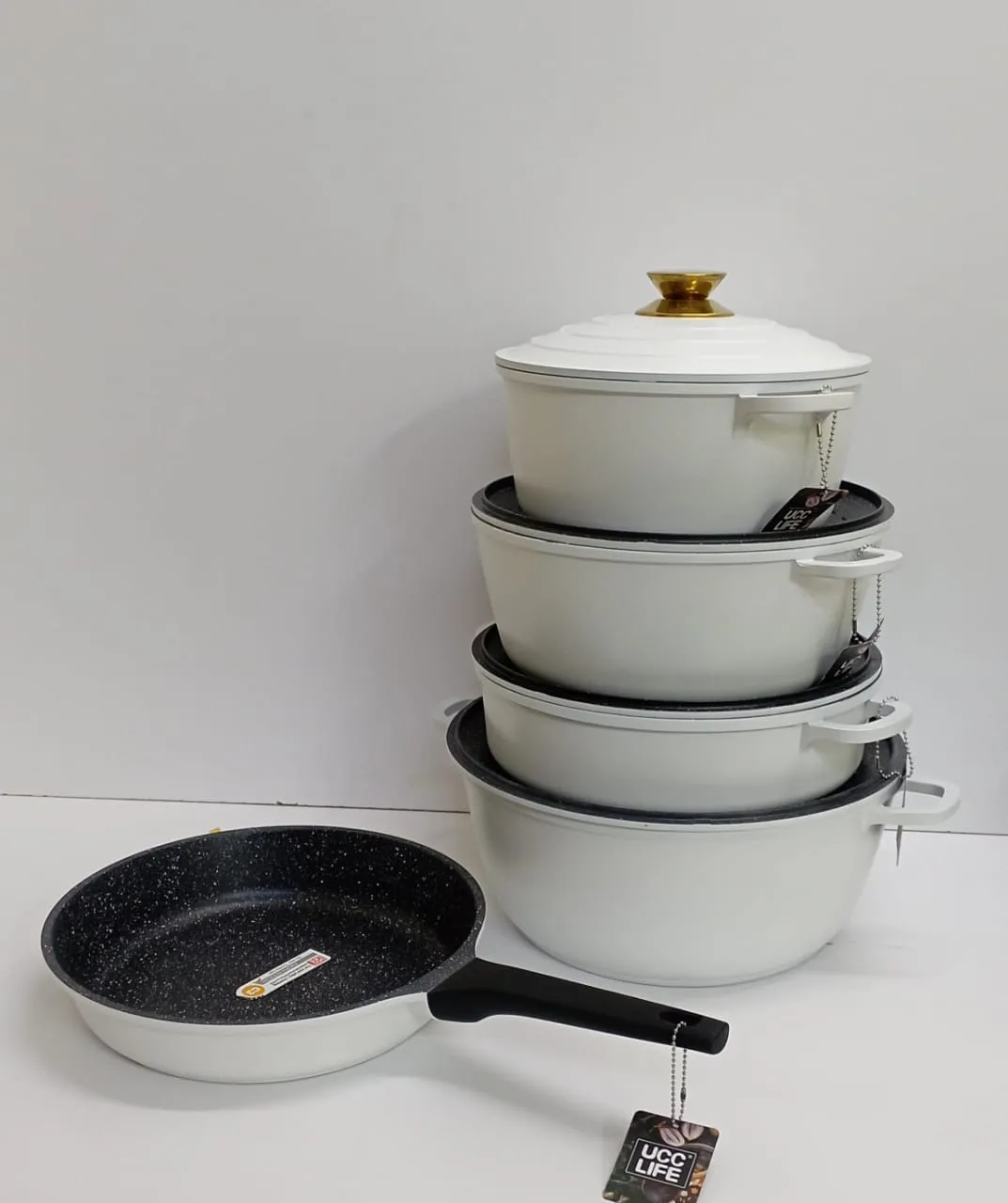 11pcs UccLife Cookware Non-Stick Pots
