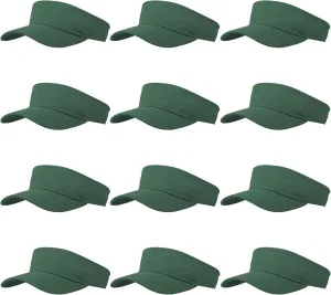 12 Pcs Sun Visor for Women Men Outdoor Sport Golf Tennis Softball, Adjustable Visors Hats