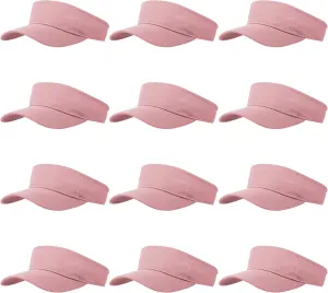 12 Pcs Sun Visor for Women Men Outdoor Sport Golf Tennis Softball, Adjustable Visors Hats