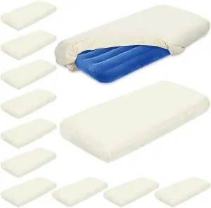12 Pieces Kids Air Mattress Sheet Toddler Inflatable Airbed Fitted Sheets Compatible with Intex Cozy Kidz for Sleepover Party, Air Mattress Not Included
