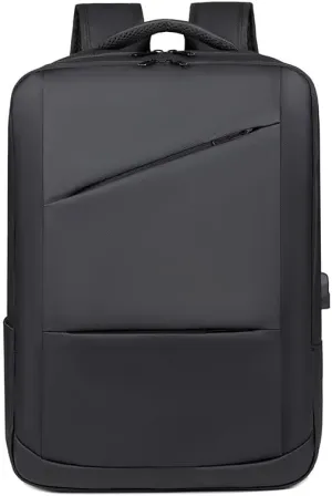 15.6 Inch Laptop Backpack, Business Backpack with USB Charging Port, 35L, Outdoor, Travel, Backpack for Men and Women (Black)