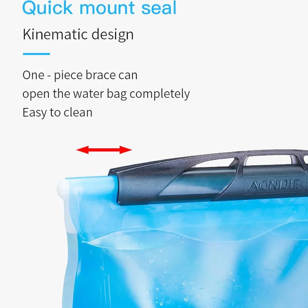 1.5L 2LHydration Pack Water Reservoir Water Bladder Storage Bag BPA Free For Marathon Trail Running Hiking (1.5L)