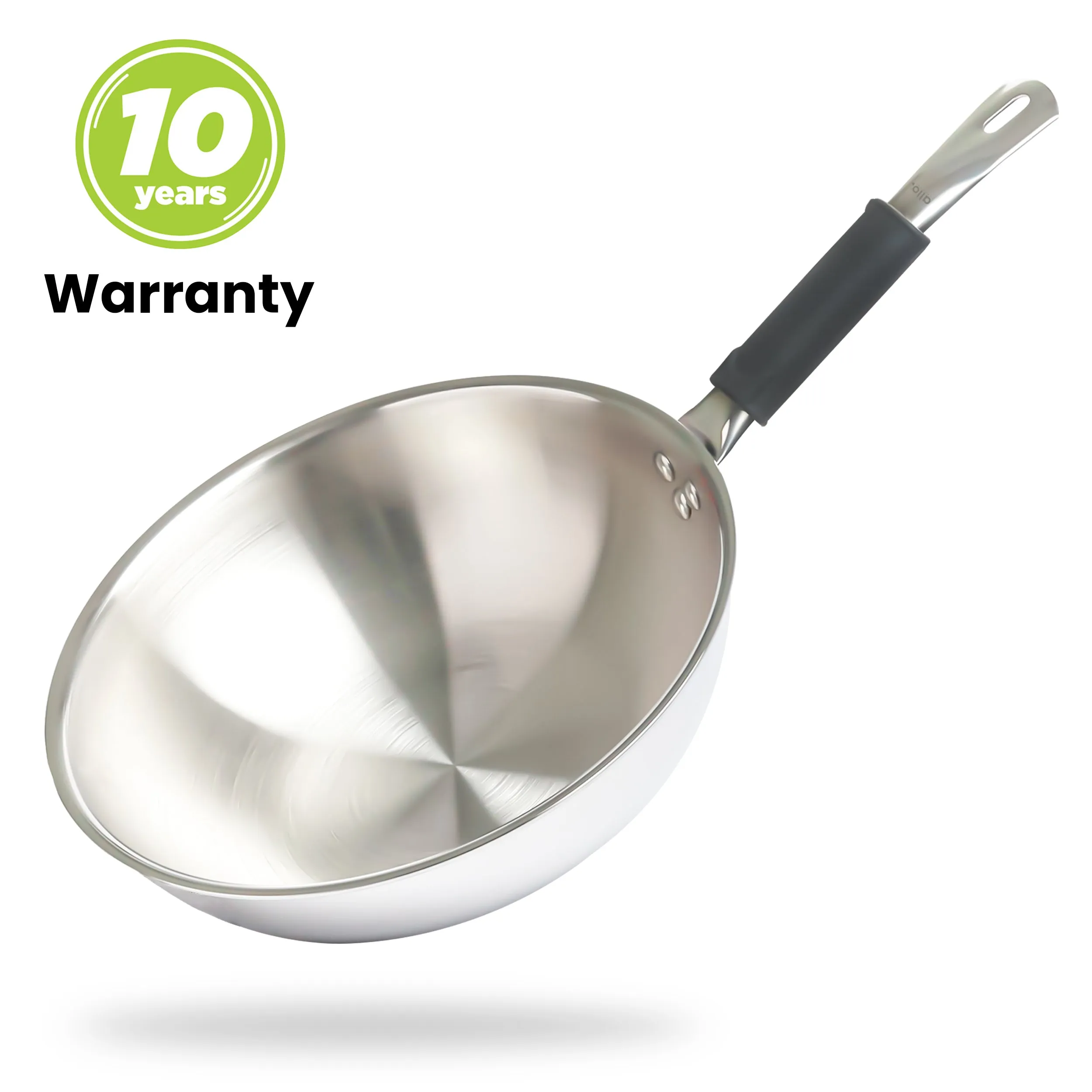 1.5L Allo CookSafe TriPly Wok | Stainless Steel | Induction Friendly | 20cm