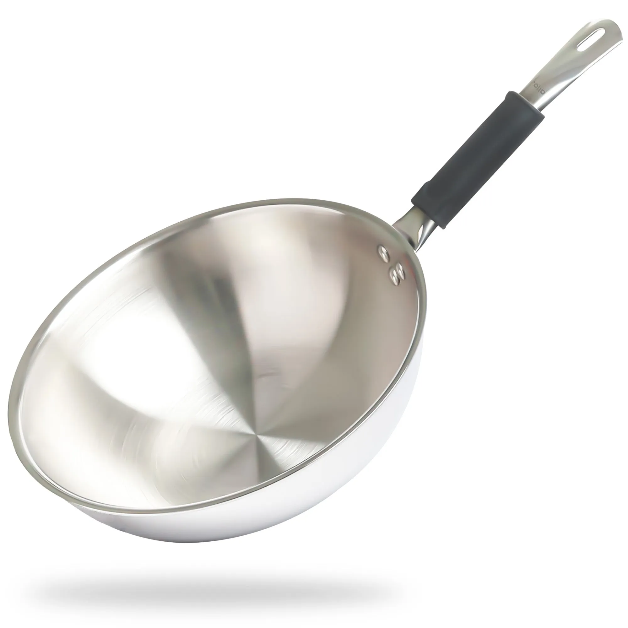 1.5L Allo CookSafe TriPly Wok | Stainless Steel | Induction Friendly | 20cm