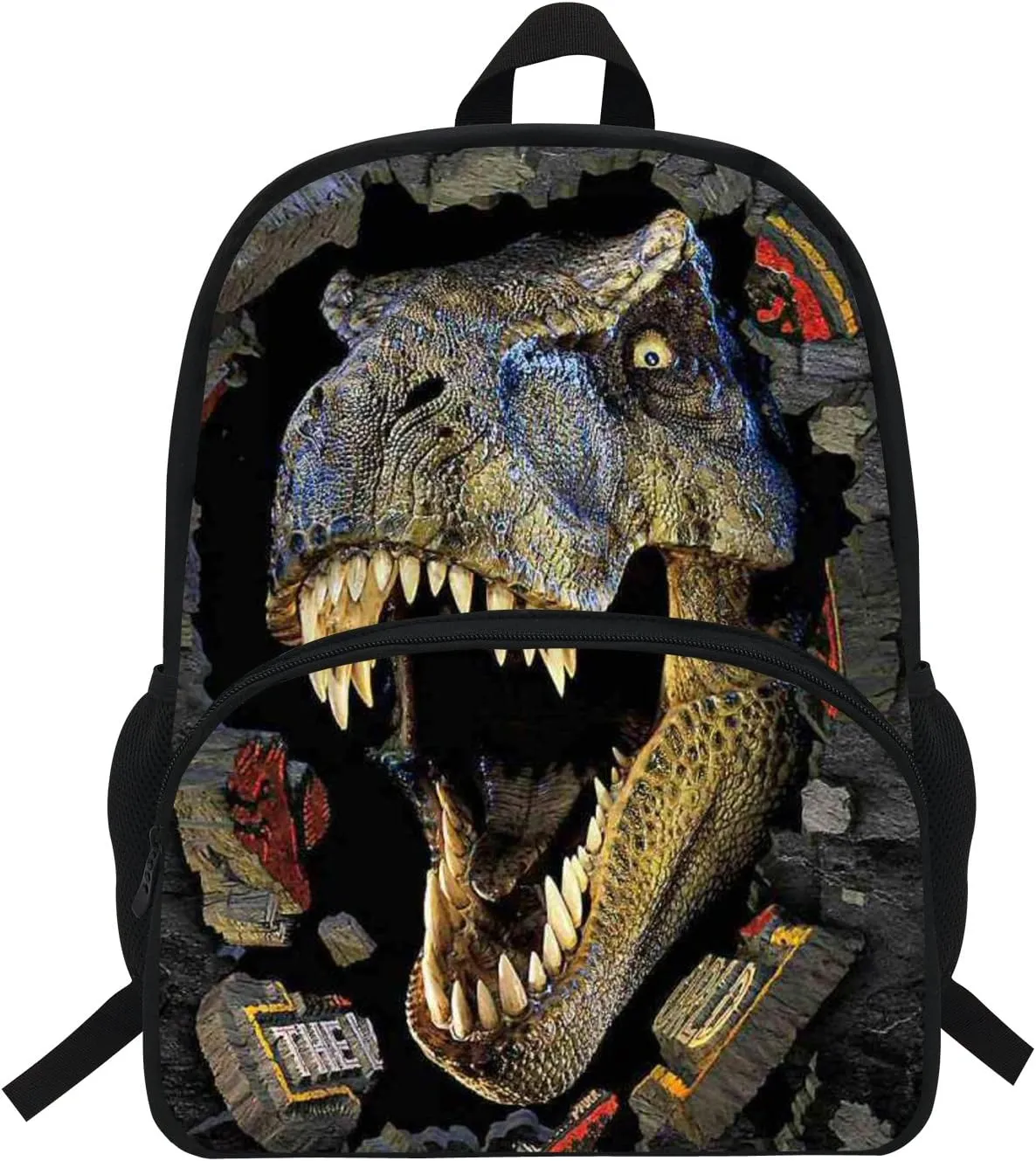 16inch Animals School Bag Dinosaur Backpack For Kids 5-7 Jurassic Bookbag Boys T rex Backpack (D946)