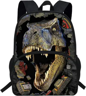 16inch Animals School Bag Dinosaur Backpack For Kids 5-7 Jurassic Bookbag Boys T rex Backpack (D946)