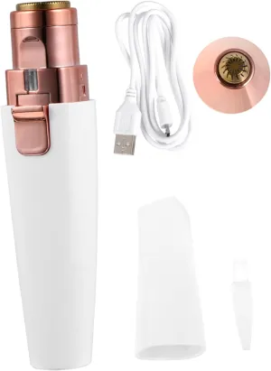 1pc Rechargeable Eyebrow Trimmer for Women Portable Facial Hair Remover Lightweight Design for Travel Convenient Makeup Companion Compact Electric Shaver