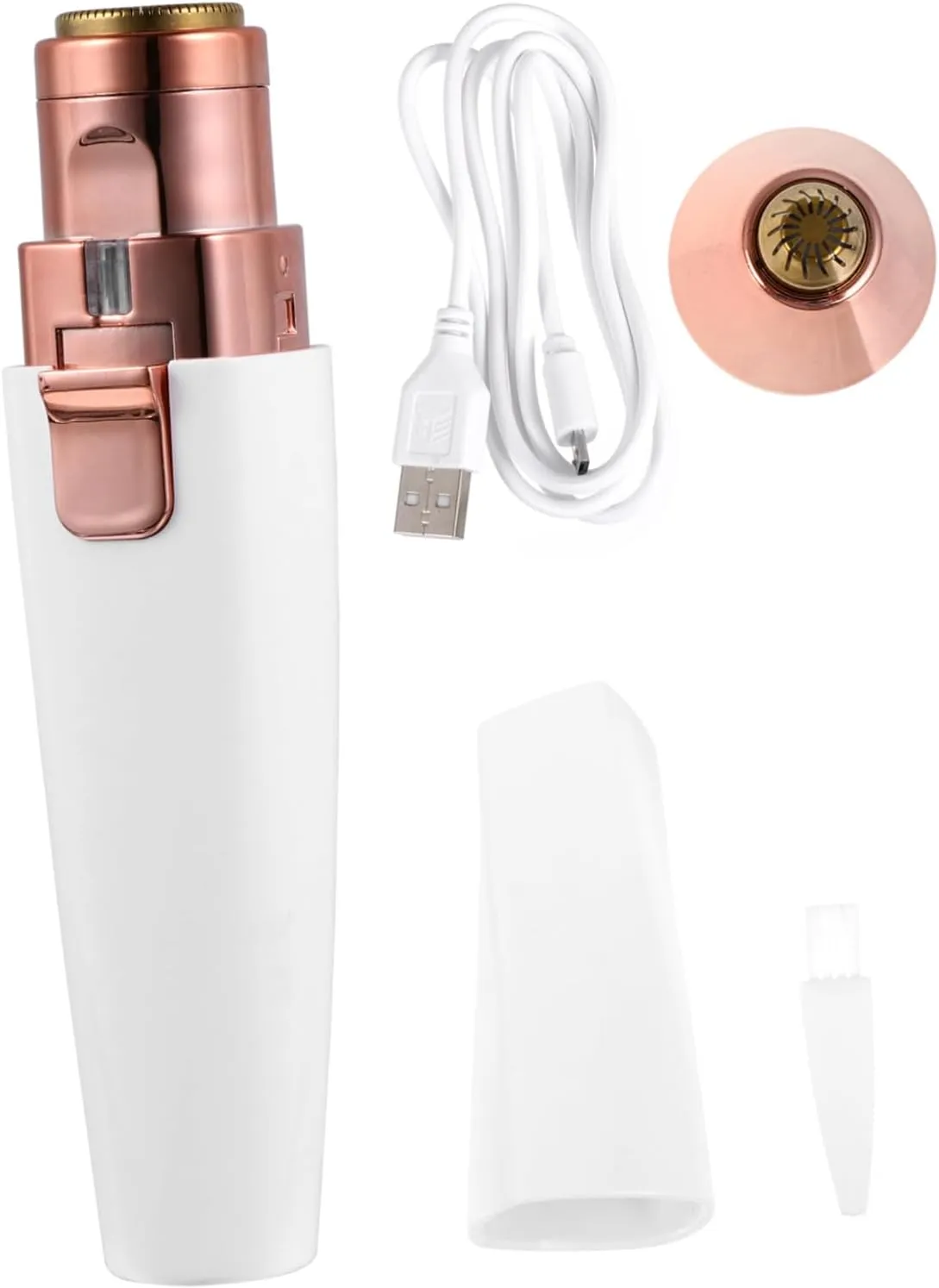 1pc Rechargeable Eyebrow Trimmer for Women Portable Facial Hair Remover Lightweight Design for Travel Convenient Makeup Companion Compact Electric Shaver