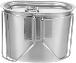 1Pc Stainless Steel Camping Pot Portable Outdoor Cookware for Hiking Backpacking and Picnics Compact Design with Dust Prevention Lid Easy to Clean Lightweight Camping Food