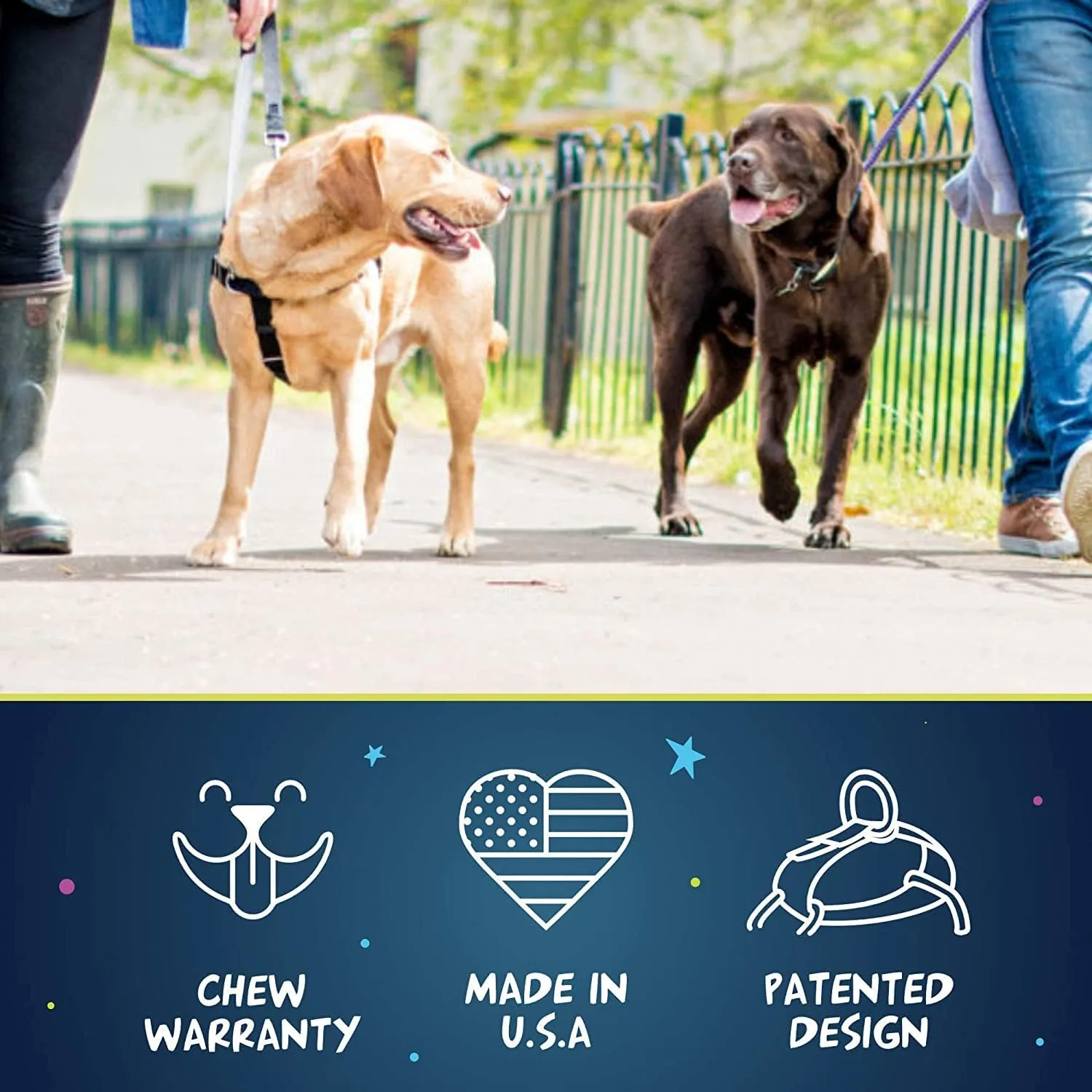 2 Hounds Design Freedom No Pull Dog Harness, Adjustable Harness, Easy Walking & Comfortable Control, Fits Small, Medium & Large Dogs, Solid Colors, Made in USA, 1" MD, Turquoise