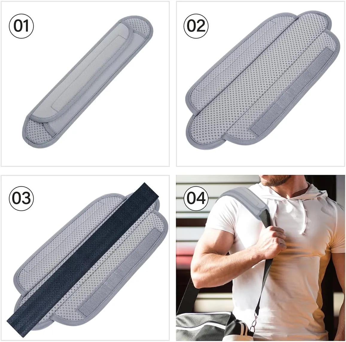 2 Pack Universal Shoulder Pads for Bags Non-Slip Thick Enhance The Comfort and Stability of Shoulder Bags,Messenger Bags,Backpacks and Belts-Perfect for Outdoor Sports Enthusiasts