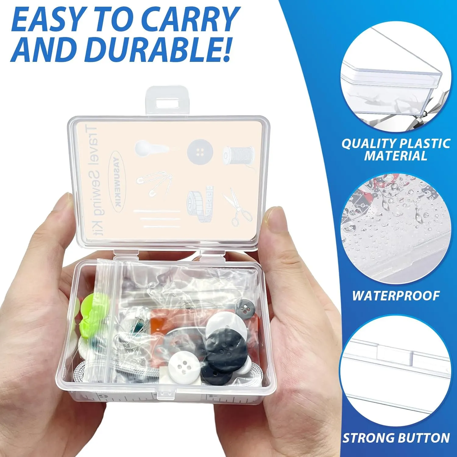 24 Pack Mini Travel Sewing Kits Bulk Small Emergency Sewing Kits Outdoor Survival Military Sewing Kits with Case for Wedding Operation Christmas Shoebox Stocking Stuffer Gift