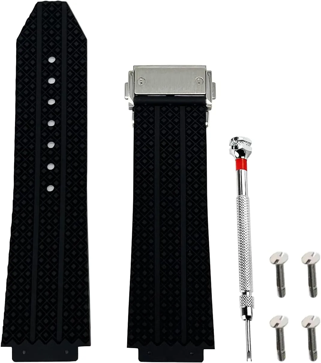 24mm Rubber Watch Band Replacement Strap Waterproof with Tool for Hublot Big Bang