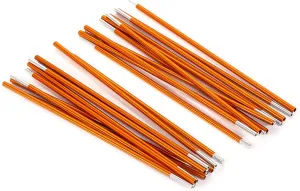 2Pcs Aluminum Alloy Tent Poles | High - Strength & Oxidation - Proof | 11 - Segment Design for Easy Storage/Carrying | Gold Finish for Camping/Hiking/Backpacking