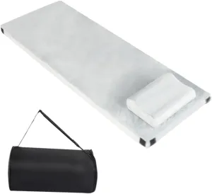 3-Inch Thick Portable Foam Camping Mattress, Foldable Memory Foam Floor Mat for Camping, Guests & Travel (75"x25")