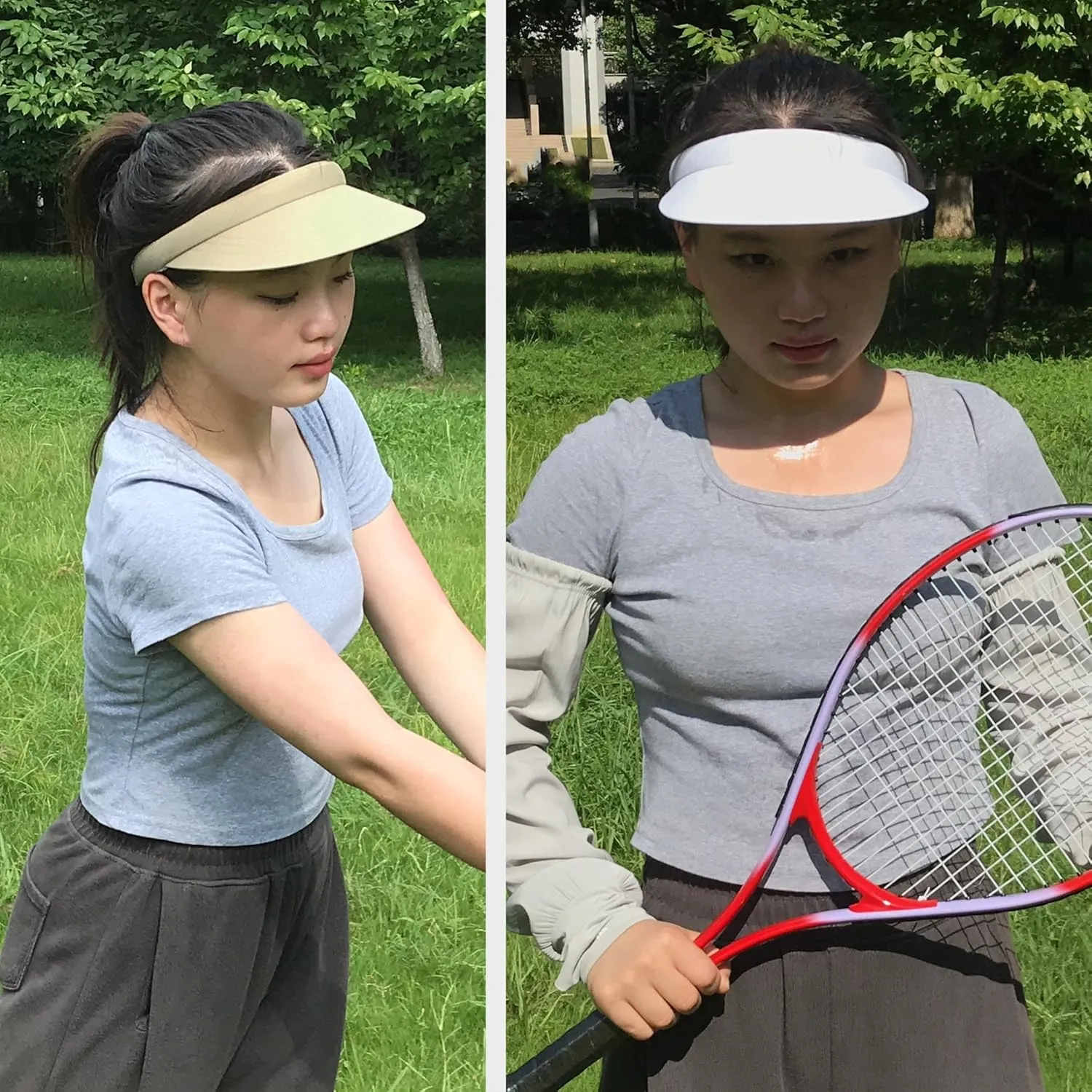 3 Pack Sports Sun Visor Hat Women Men Adjustable Clip On Visors Outdoor Golf Beach Cap