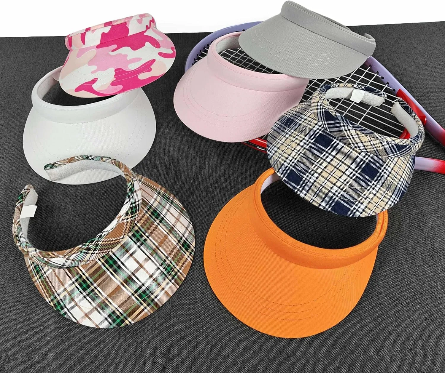 3 Pack Sports Sun Visor Hat Women Men Adjustable Clip On Visors Outdoor Golf Beach Cap