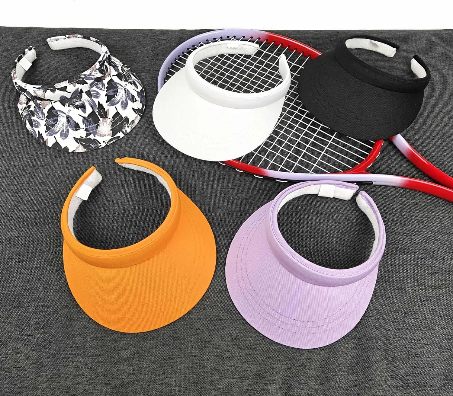 3 Pack Sports Sun Visor Hat Women Men Adjustable Clip On Visors Outdoor Golf Beach Cap