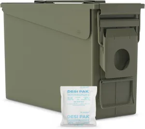 30 Cal Ammo Can M19A1 - Steel Ammo Boxes for Storage, Air Tight & Waterproof Metal Box for Ammunition Rounds or Underground Storage Container, Military Spec Certified Utility Dry Ammo Box   Sealed Lid