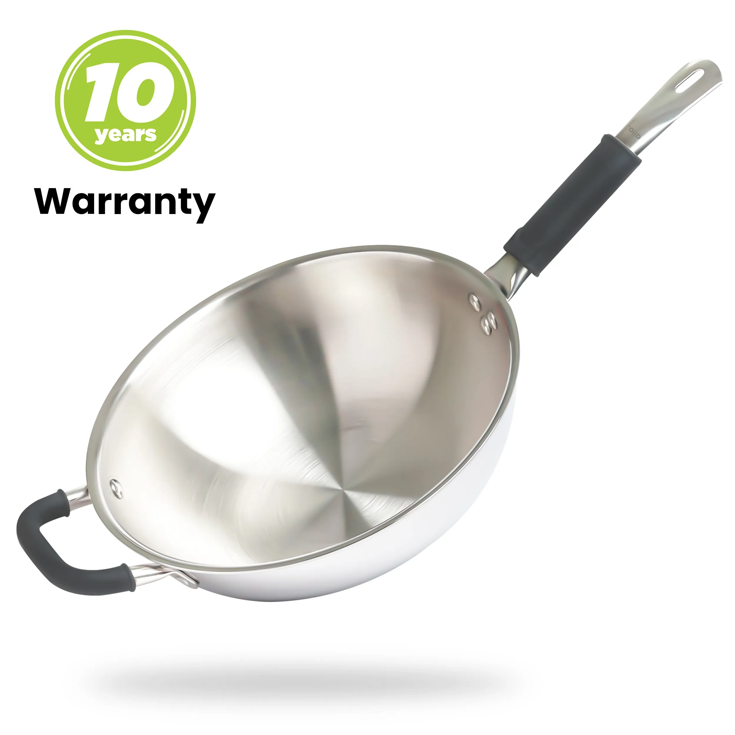 3.7L Allo CookSafe TriPly Wok | Stainless Steel | Induction Friendly | 26cm