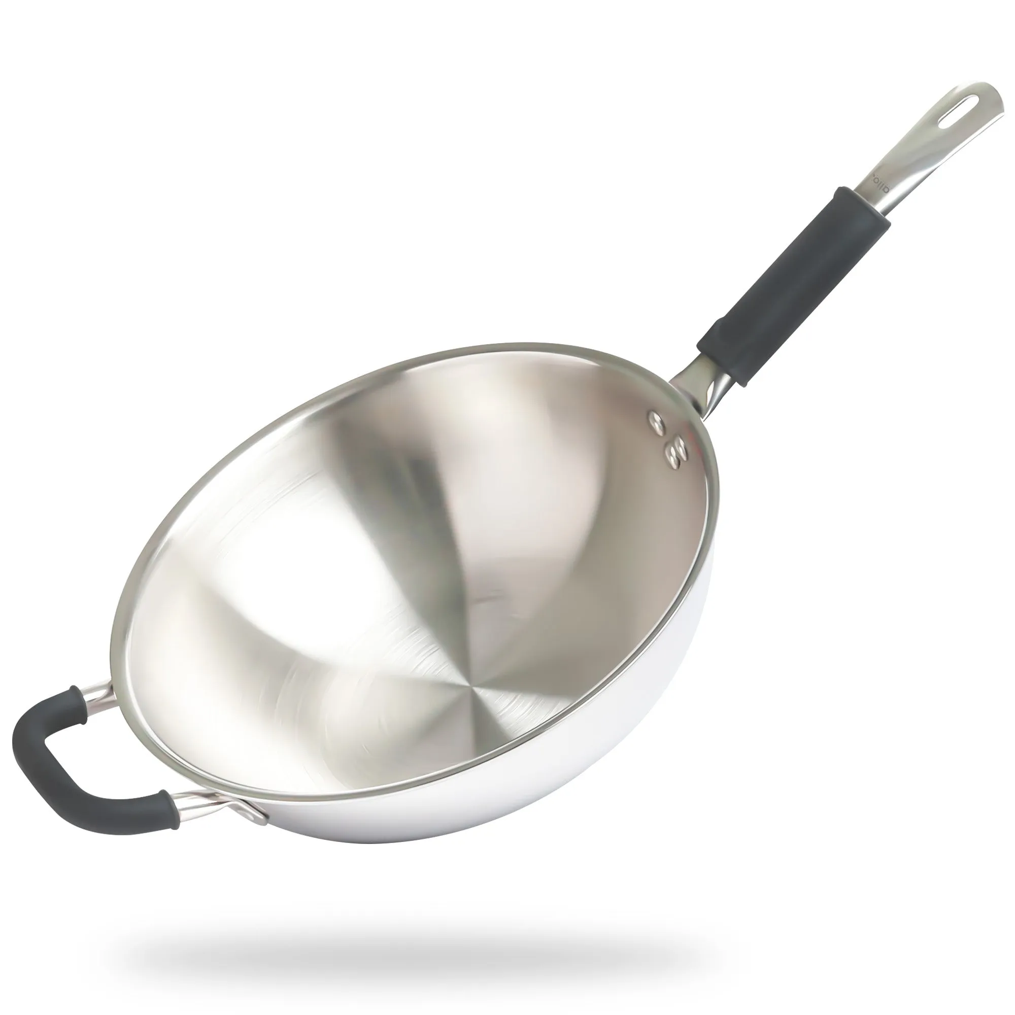 3.7L Allo CookSafe TriPly Wok | Stainless Steel | Induction Friendly | 26cm