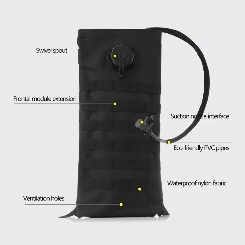 3L Tactical Water Bag - Military Hiking Camping Water Storage Bladder Hydration Backpack Pouch