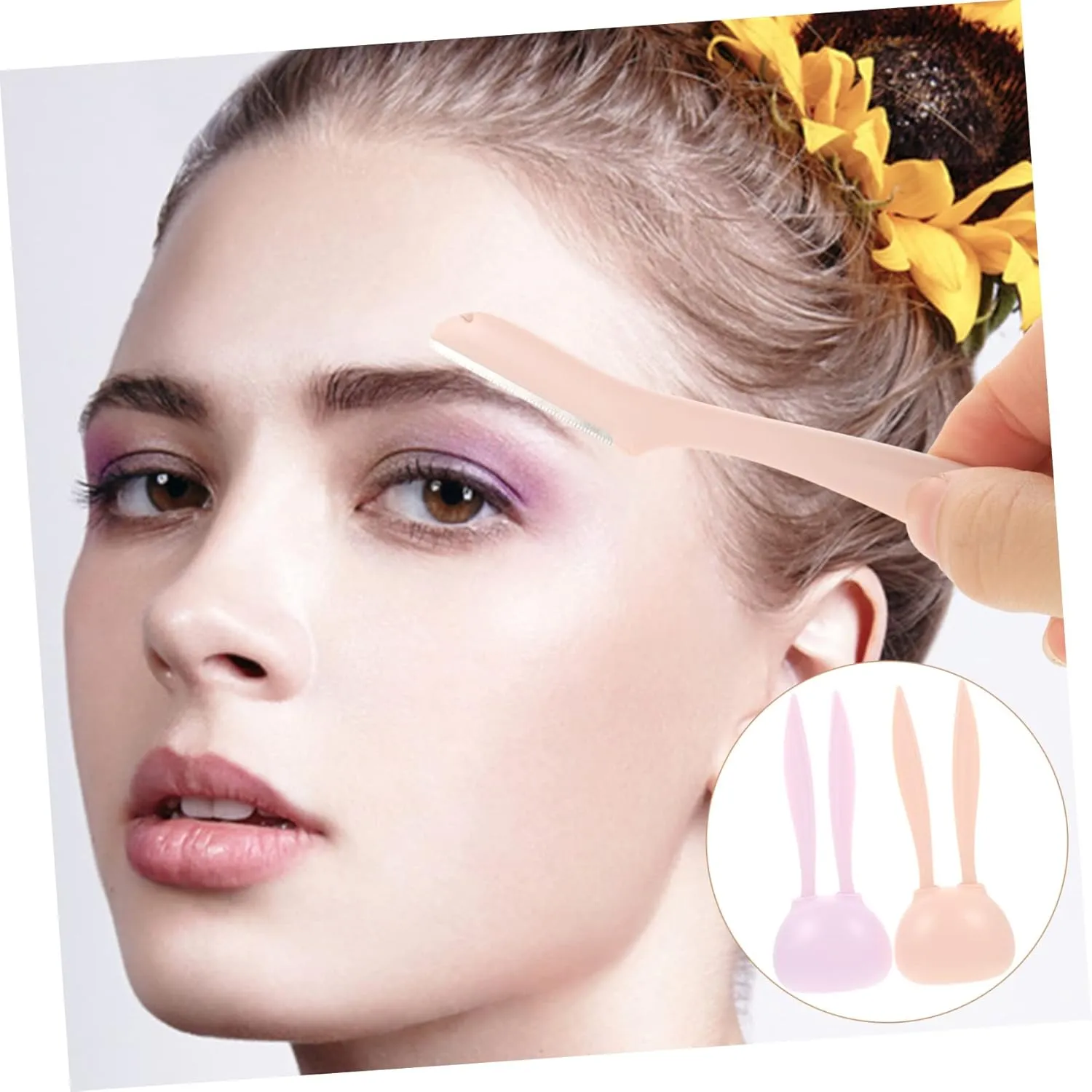 3sets e Eyebrow Trimmer Kit 3 Portable Razors Makeup Tool for Salon-Style Results 4pcs*3