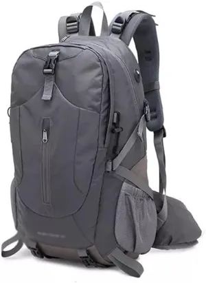 40L Hiking Backpack Outdoor Mountaineering Bag Large Capacity Travel Sports Backpack(Gray)