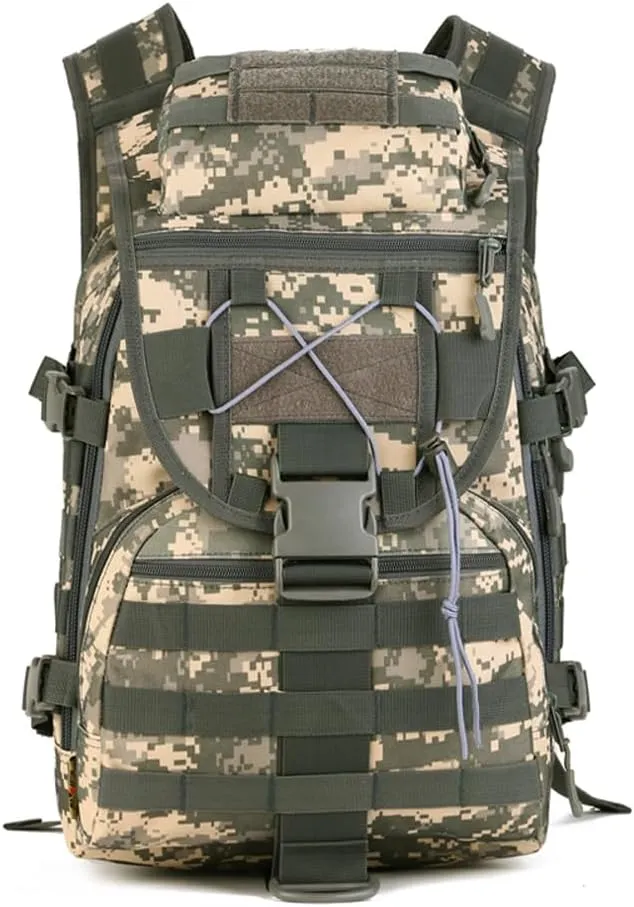 40L Tactical Military Backpack,MOLLE Hunting Backpack/Fishing Rucksack/Laptop Bag/Assault Pack for Hiking, Camping, Hiking, Travel