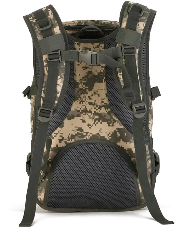 40L Tactical Military Backpack,MOLLE Hunting Backpack/Fishing Rucksack/Laptop Bag/Assault Pack for Hiking, Camping, Hiking, Travel