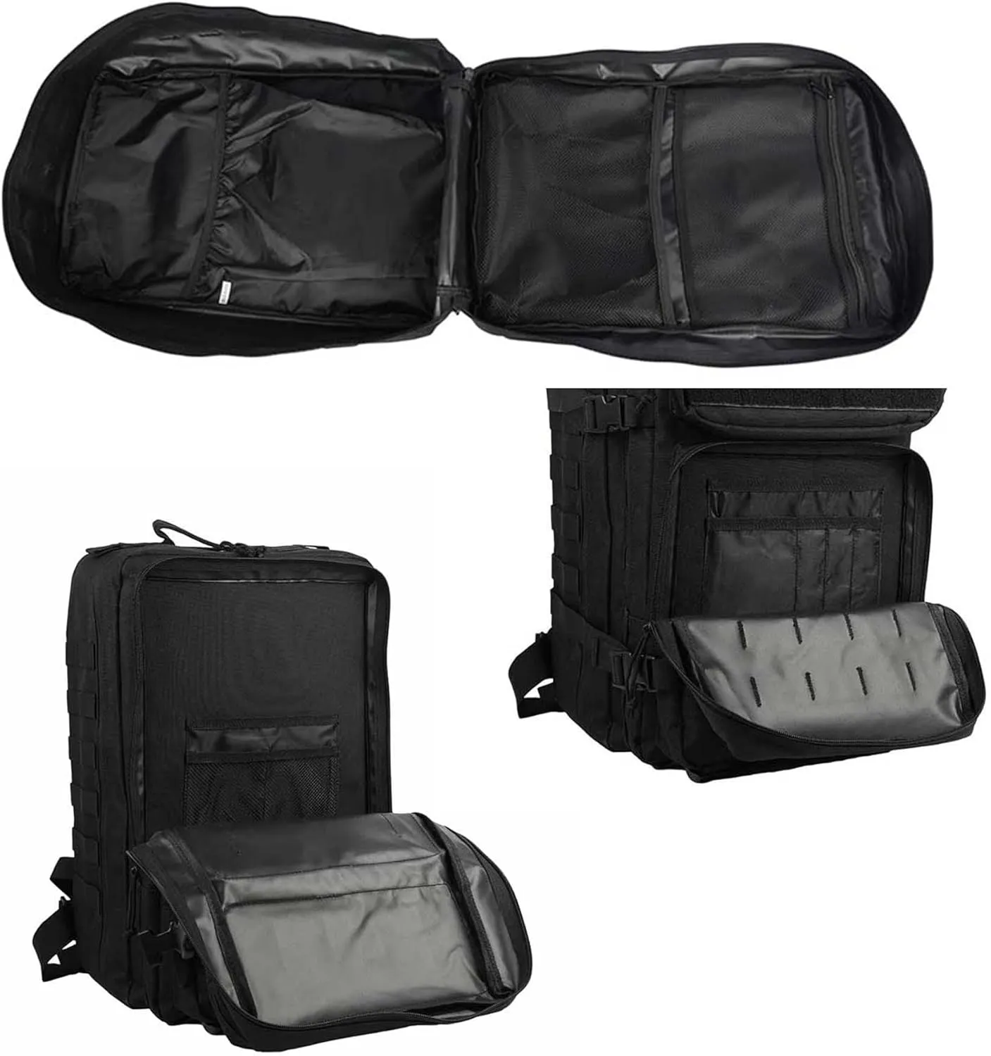 45L Military Tactical Backpack for Men & Women Bug Out Bag Assault pack Molle Daypack Hiking Trekking Rucksack(45L black)
