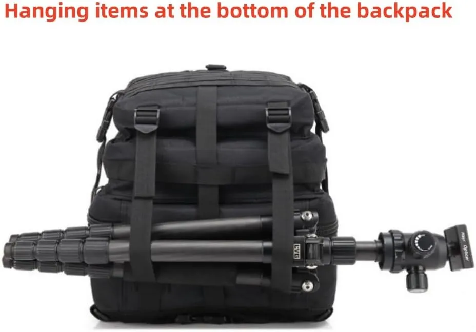 45L Military Tactical Backpack for Men & Women Bug Out Bag Assault pack Molle Daypack Hiking Trekking Rucksack(45L black)
