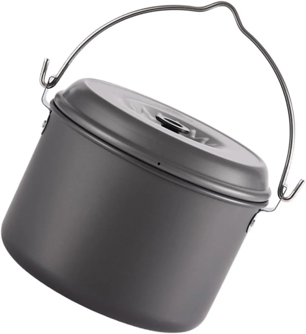 4l Capacity Camping Pot Portable Cookware Set Clean Outdoor Cooking for Camping Hiking