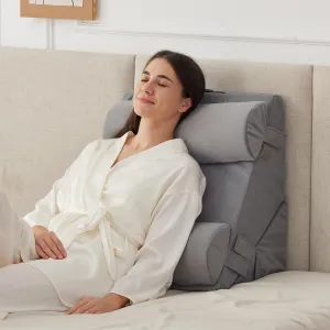 4PCS Wedge Pillow Set for After Surgery, Wedge Pillow Headboard, Adjustable 9&12 Inch Bed Pillow Wedge for Sleeping, Acid Reflux, Orthopedic Pillow Wedge for Back Pain Relief, Gerd, Velvet