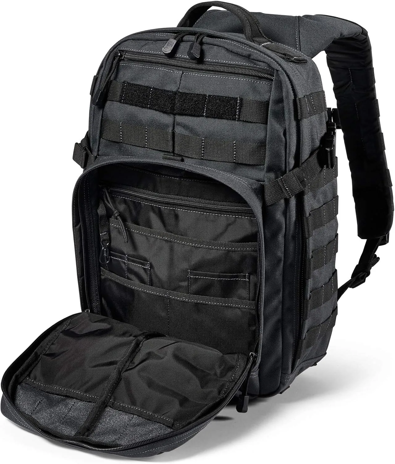 5.11 Tactical Backpack – Rush 12 2.0 – Military Molle Pack, CCW with Multiple Compartments, 24 Liter, Small, Style 56561, Double Tap
