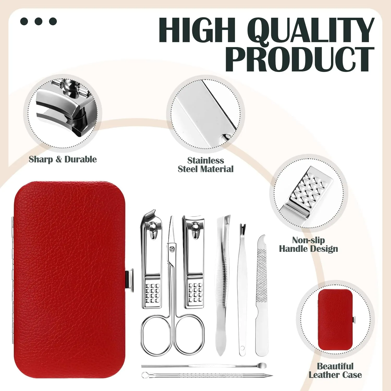 60 Pack Manicure Set Bulk Gifts Stainless Steel Nail Clipper Set with Case 8 in 1 Personal Pedicure Kit for Women Men, Gifts for Graduation Nurse Day Mother's Day(Mix Color,Warm)