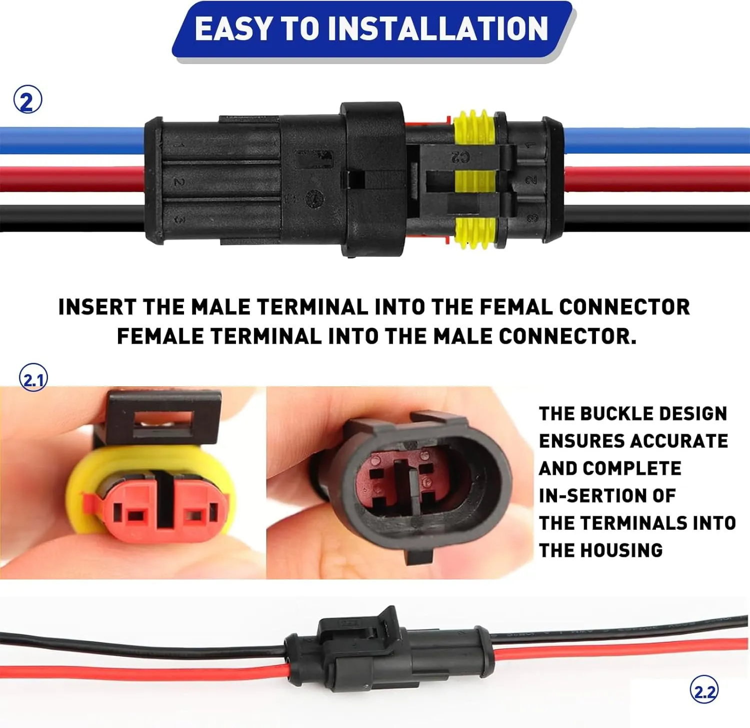 709Pcs Waterproof Wire Connectors, 43 Kits Automotive Electrical Connectors Electrical Wire Connectors Kit 1/2/3/4/5/6 Pin Weather Pack Connector for 13-20 AWG Wire with Ratchet Crimping Tool