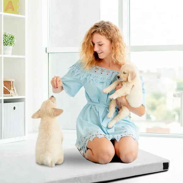 75 X 25 X 3in Memory Foam Short Plush Bed Grey Camping Mattress With Storage Bag With Pillow