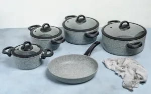 9 Pieces Set Granite Gray