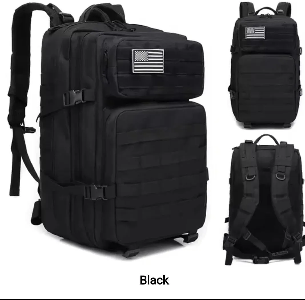 900D Oxford Military Tactical Backpack Molle Army Assault,3 days pack bug out Bag for Photographer,Hicking,Treeking,Travel (Black)