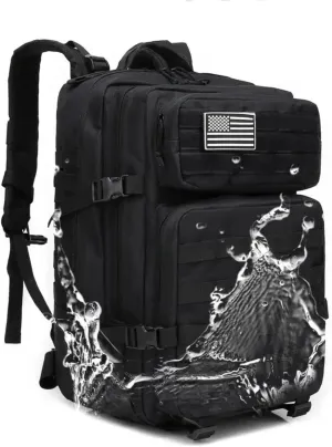 900D Oxford Military Tactical Backpack Molle Army Assault,3 days pack bug out Bag for Photographer,Hicking,Treeking,Travel (Black)