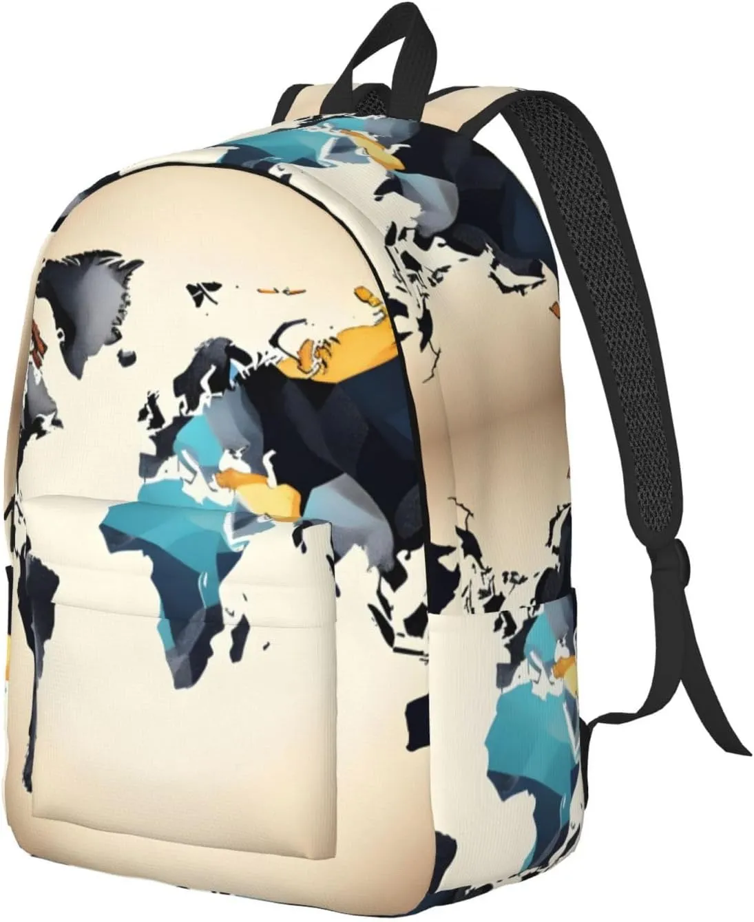 Abstract World Map print Travel Laptop Backpack, Carry on Backpack, Computer Bag for Men Women College Book Bag