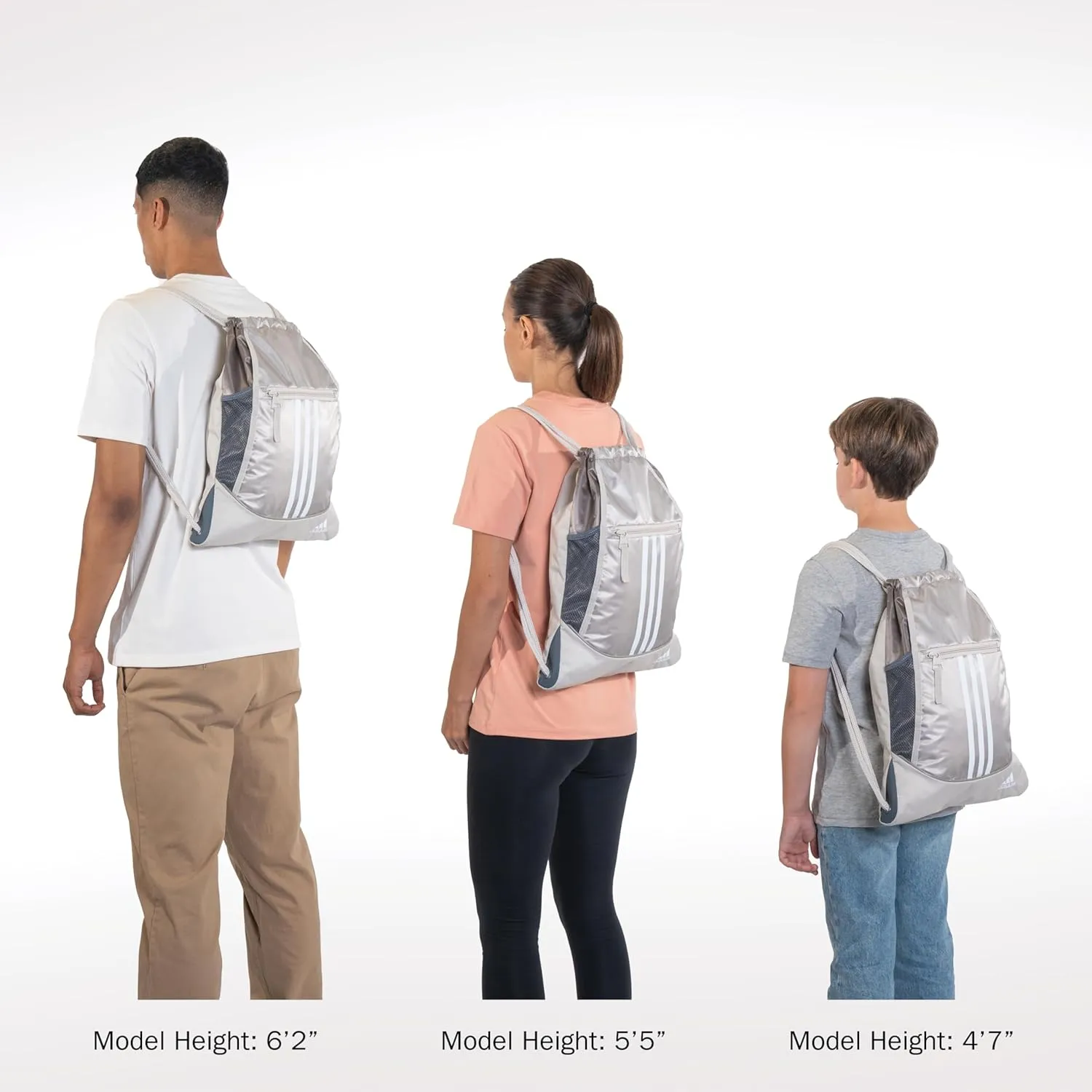 adidas Alliance Sackpack, Drawstring Backpack, Lightweight Small Gym Bag for Women and Men, Dark Blue/Rose Gold, One Size