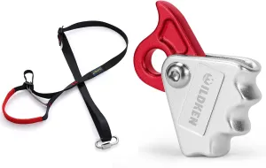Adjustable Climbing Ascender Sling Foot Loop Ascender Webbing Sling for Outdoor Mountaineering, Rock Climbing, Expedition, Caving, Rescue and Aerial Work