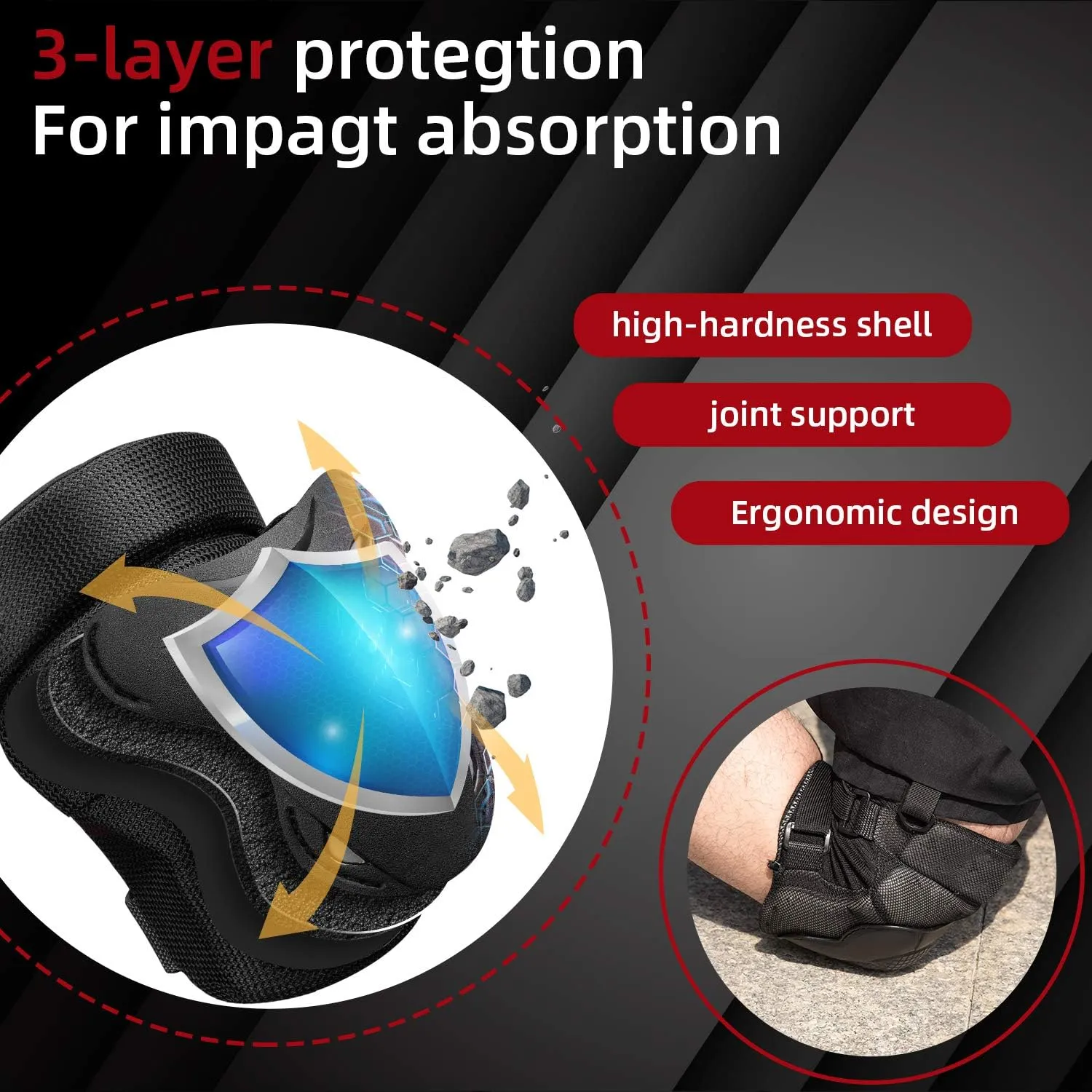 Adult/Youth/Kids Knee Pads Elbow Pads Wrist Pads Protective Gear Set for Skateboarding Cycling Skateboard Riding Roller Bike Inline Skating Biking BMX Scooter Skates, Other Outdoor Extreme Sports